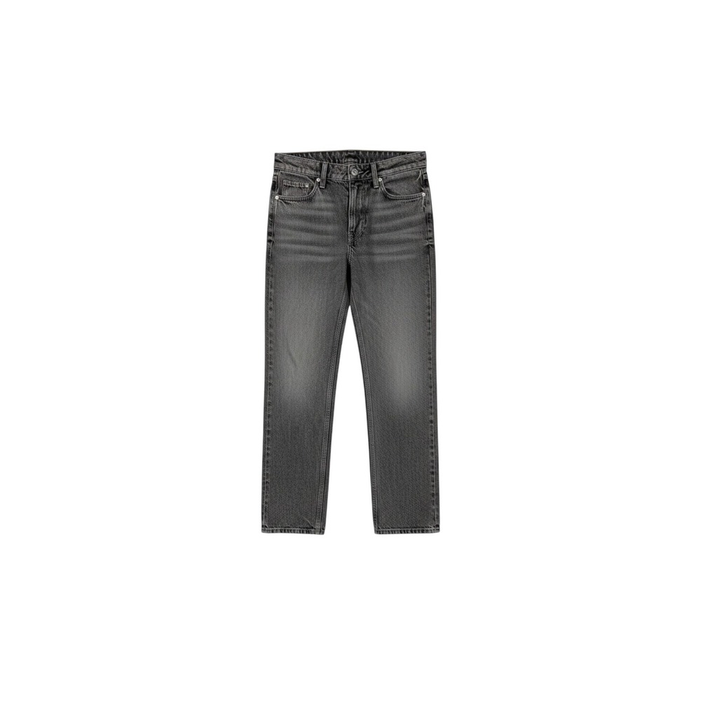 &DENIM Baggy Low Waist Acid Washed Gray Jeans Relaxed Cotton Denim 90's Grunge 2